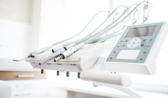Close-up of advanced instruments in dental office