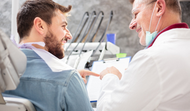 Patient in Riverdale Park discussing dental implant options